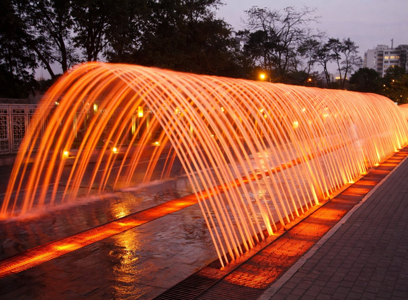 Circuito Mágico del Agua illuminated fountains in Lima